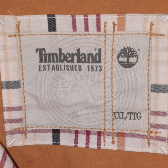 TIMBERLAND Windowpane Plaid Cotton Jacket Rain Resistant Bomber Car Coat Street - Picture 4 of 16